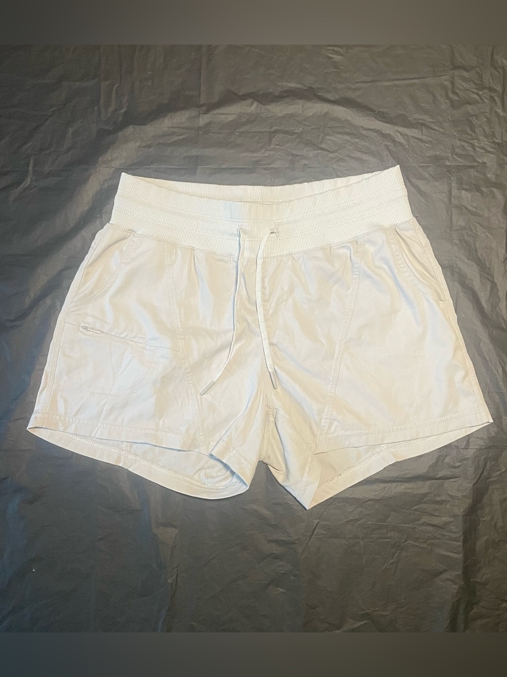 Athletic Works cool grey Ribbed Waist Drawstring Athletic Shorts